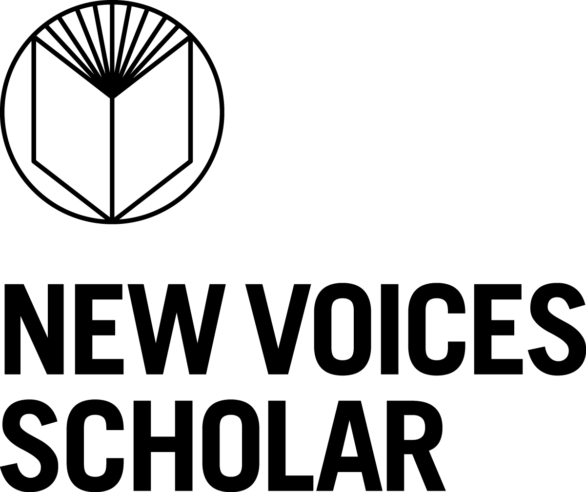 New Voices Scholar Logo_Stacked_MONO